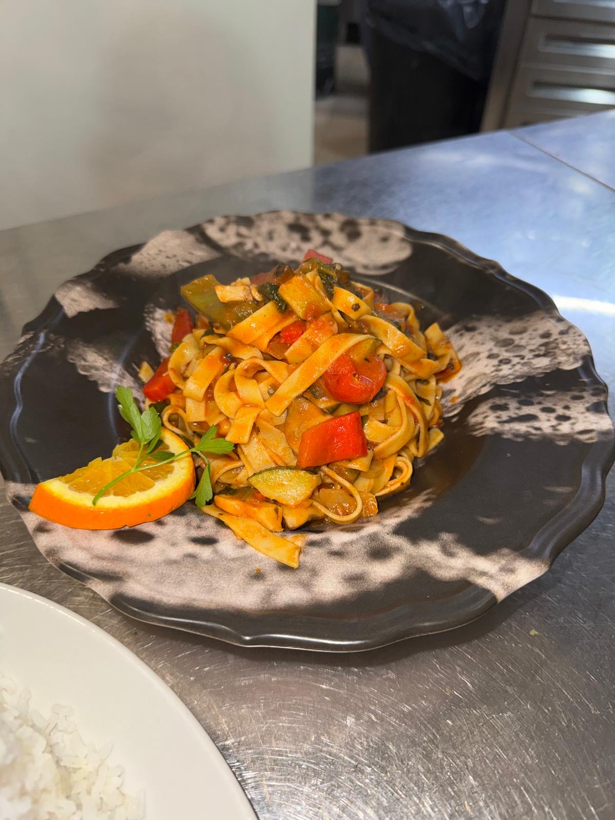 Tagliatelle with vegetables